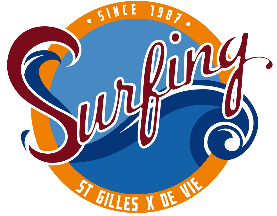 Logo Surfing St Gilles-Saint Gilles Croix de Vie-Vendée-Surf-Ecole de surf-Stage de surf-Cours de surf-Handisurf